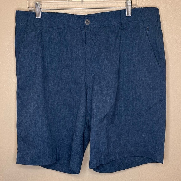 Swiss Tech Men’s Flat Front Shorts Size 38 Blue - Picture 1 of 5